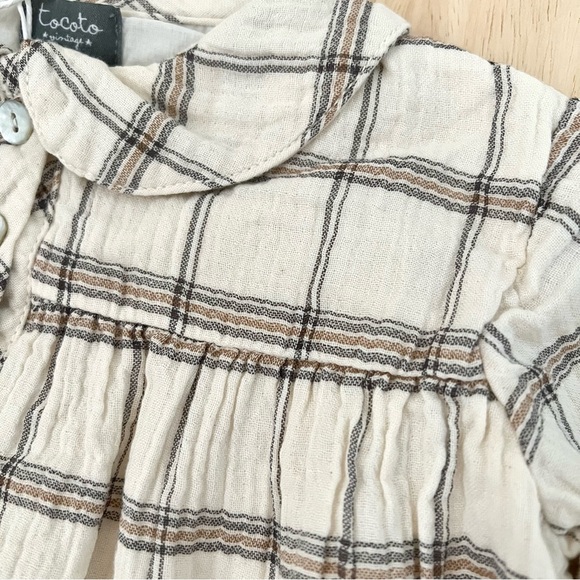 Tocoto Vintage Checkered Dress - Picture 4 of 10